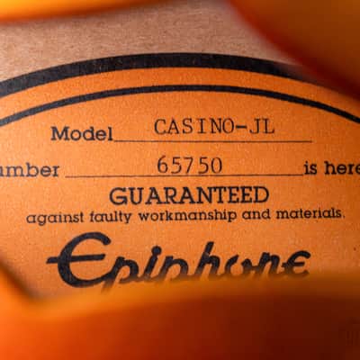 1996 Epiphone Casino-JL John Lennon Edition Pre-Elitist w/ Case, Japan Terada image 6