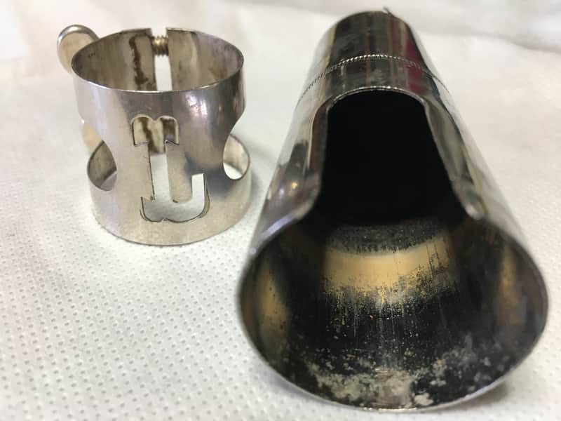 leblanc ligature Bb soprano clarinet 1960’s silver plated image 1