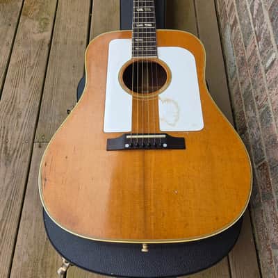 Vintage 1966 Gibson FJN Folk Acoustic Guitar w/ TKL Hardshell Case! image 5
