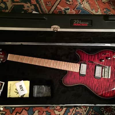 Ernie Ball Music Man 25th Anniversary (Reflex/Game Changer) Venetian Red Burst image 3