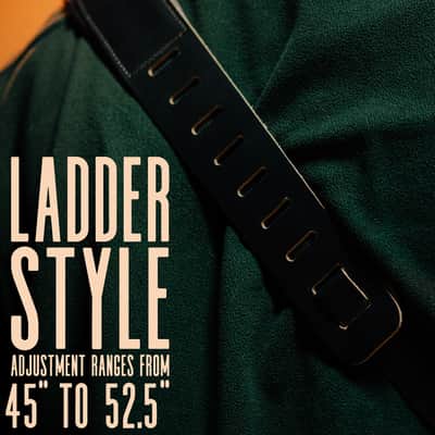 Levy's Levy's Leathers Best-Selling 3" Wide Amped Leather Series Acoustic Guitar Strap with Foam Padding, Black, (M26PD-BLK-ACO) image 4