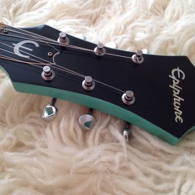 1996 Epiphone Casino TQ Turquoise MIK Peerless Seafoam Surf Green Guitar Korea image 5