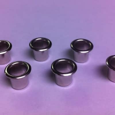 VINTAGE STYLE NICKEL TUNER BUSHINGS FOR HARMONY KAY SILVERTONE KLUSON Tuning Machines image 1