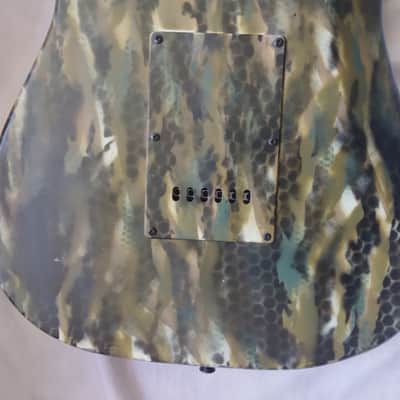 Stratocaster Style Electric Guitar, Custom Camouflage Paintjob 2010s Camouflage image 12
