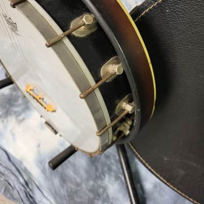Vintage 1965 Kay 5 String Banjo New Strings Pro Setup Original Soft Shell Case image 4