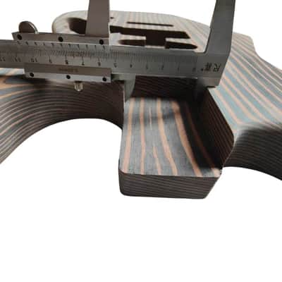 Zebra Wood Guitar Stratocaster Strat Style Body image 5