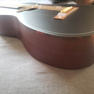Gretsch Jim Dandy | Deltoluxe Parlor | All Satin finish Black top over Mahogany | Serial No. IWA2418645 image 16