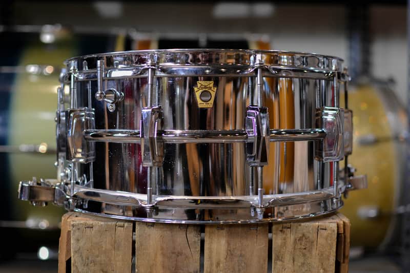 Ludwig No. 411 Super-Sensitive 6.5x14" Aluminum Snare Drum with Keystone Badge 1963 - 1969 image 3