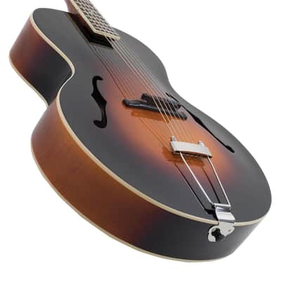 The Loar LH-600-VS Hand-Carved Archtop Acoustic Guitar, Vintage Sunburst Finish image 3