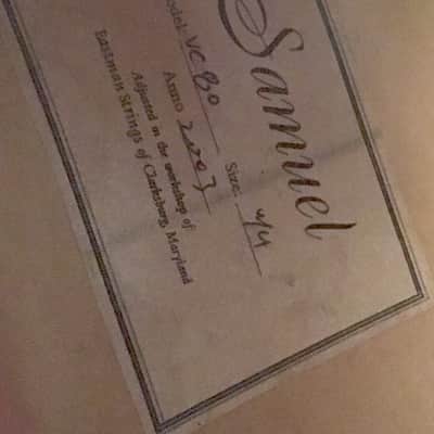 Samuel / Eastman VC80 4/4 Cello image 4
