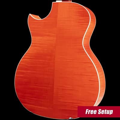 Taylor Doyle Dykes Signature Model Grand Auditorium Acoustic/Electric Guitar - Translucent Orange with Aerocase image 2