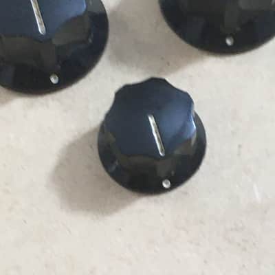 Vintage Reissue Fender Cosmo USA Relic Black Jazz Bass Knobs For 1/4 Pots Guitar image 4