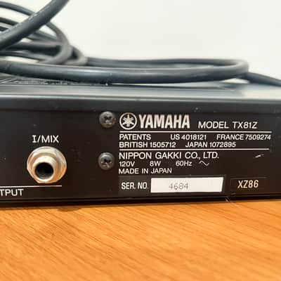 Yamaha TX81Z Rackmount FM Tone Generator 1987 - 1988 - Black