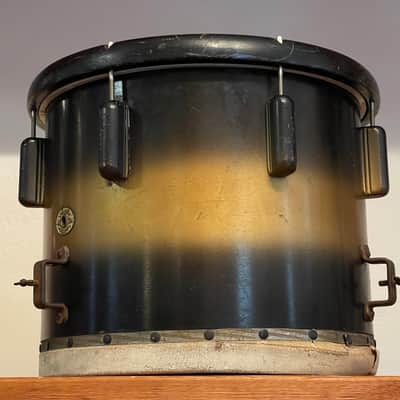 1942 Ludwig & Ludwig Victory 14" Black & Duco Tunable Floor Tom 12x14 image 6