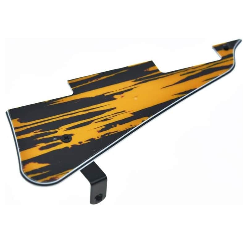 Tawny Stripe LP Guitar Pickguard with Black Stainless Steel Bracket and Steel Mounting Screws for USA Les Paul