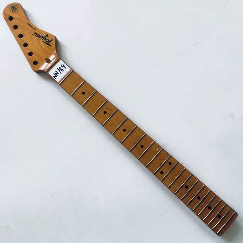 Tagima Orange Gloss Finish Strat Style Guitar Neck, 22 Frets Fingerboard image 1