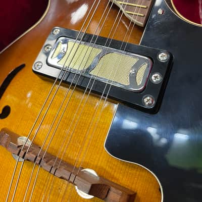 Harmony H-35 “Batwing” Electric Acoustic Mandolin 1972 - Sunburst image 20