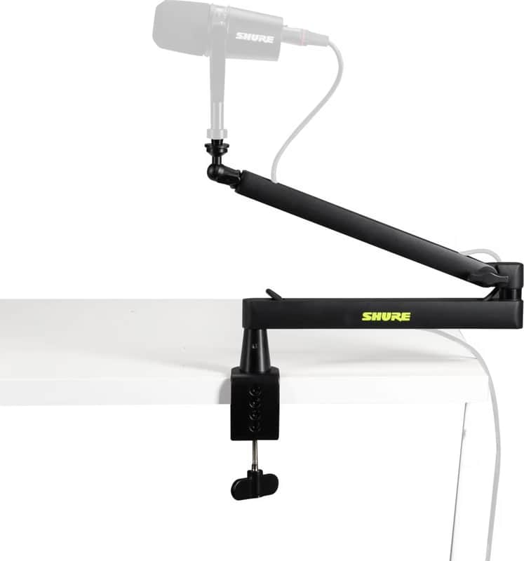 Shure by Gator SH-BROADCAST2 Shure Low-Profile Desktop Microphone Boom Stand, Black image 1