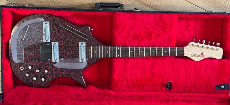 Jerry Jones Electric Sitar 1990s - Red Crackle image 1