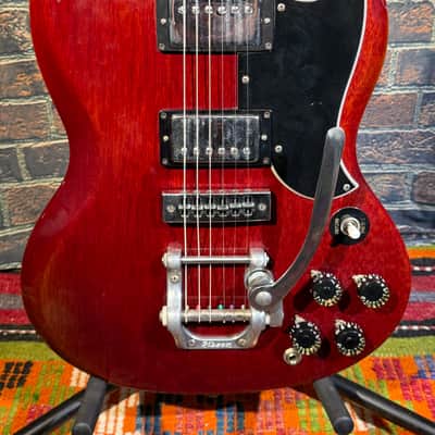 Gibson SG Standard 1973 - Bigsby Cherry Red image 2
