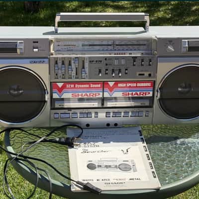 Sharp GF-575Z Rare Vintage Dual Cassette Boombox Japan MINT 1 Owner Warranty image 24