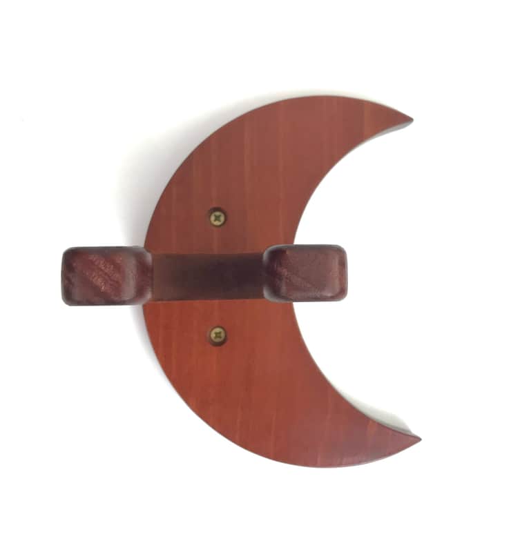 Dannan Brown Guitar Wall Hanger - Unique Moon Design Wooden