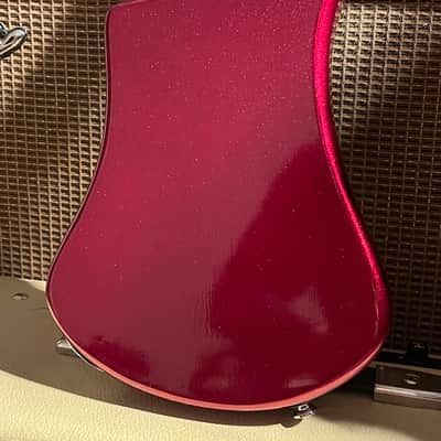 Hofner Shorty Travel Guitar Tune-O-Matic Style & Tailpiece W/Travel Bag - Red Metallic image 9