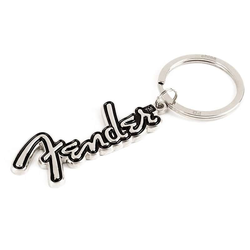 Fender Logo Key Chain Silver/Black 2016 image 3