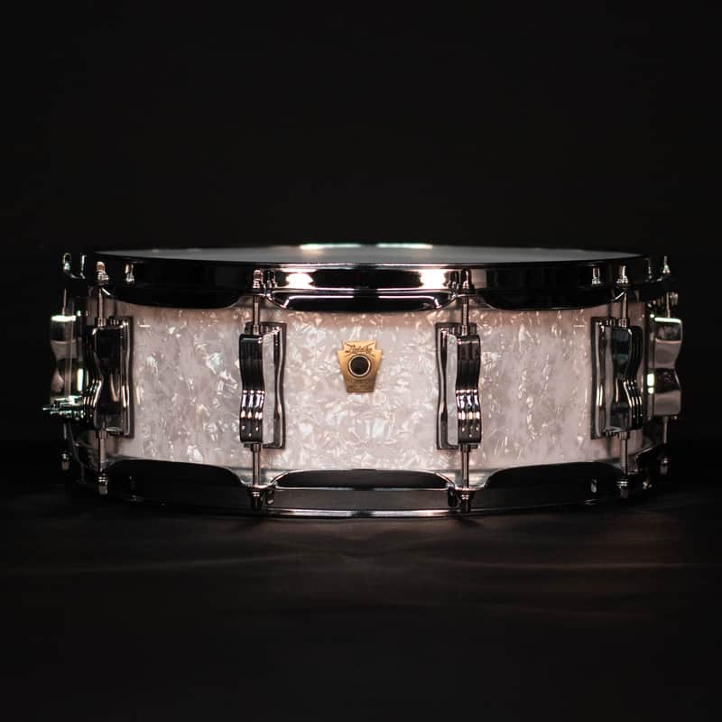 Ludwig 5" x 14" Classic Maple Snare Drum, White Marine Pearl image 1