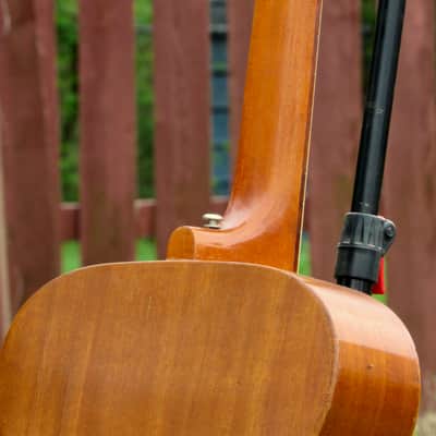 ~All Solid Mahogany~ 1971 Fender by Harmony F-1030 / H165 - Folk Player's Dream! w/ Pickup! USA! image 12