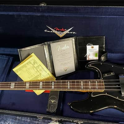 Fender Custom Shop Limited Edition Custom Jazz Bass Heavy Relic - Aged Black - Authorized Dealer - G02846 - 9.5lbs - Open BOX - SAVE BIG! image 15