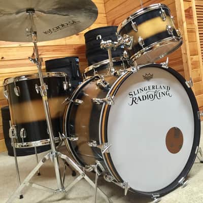 Slingerland Drums Mid 60's Black & Gold Duco image 1