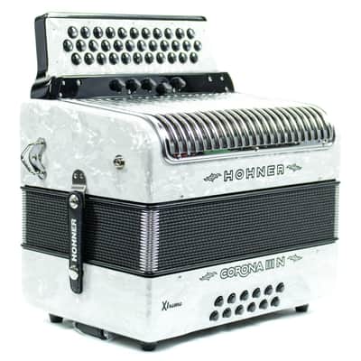 Hohner Corona III N Xtreme FBbEb Accordion White image 11