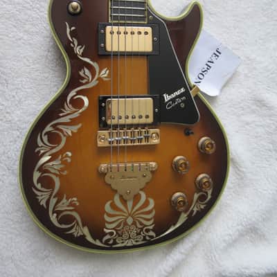 Ibanez 2675 Custom Agent Single Cutaway HH Solid Maple Top with Pearl Inlays Cremona Brown Sunburst with Gold Hardware