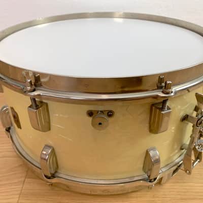 Leedy Broadway Standard Snare Drum 1940s White Marine Pearl Super Clean image 2