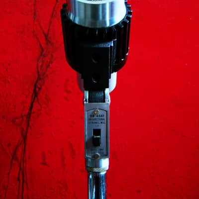 Vintage RARE 1960's Aiwa 99-4547 dynamic cardioid microphone High Z w stand Olson Monarch Lafayette prop display repair image 5