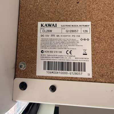 Kawai CL26W 88-Key Weighted Digital Piano – White – Excellent Condition image 8