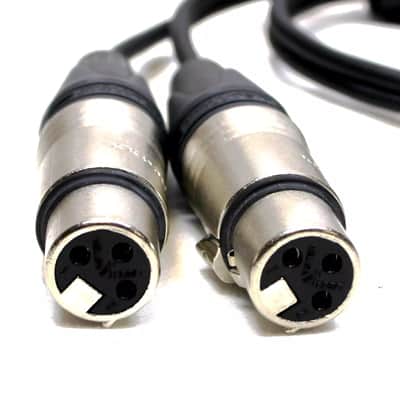 LASE  LASE 1.5ft Y Cable w/ NEUTRIK One NC3MXX 3-Pin XLR Male to Two NC3FXXX Female image 3