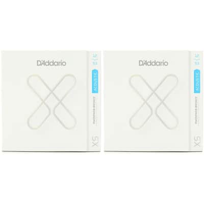 D'Addario XSAPB1253 Phosphor Bronze Coated Acoustic Guitar Strings - .012-.053 Light (2-Pack) image 1