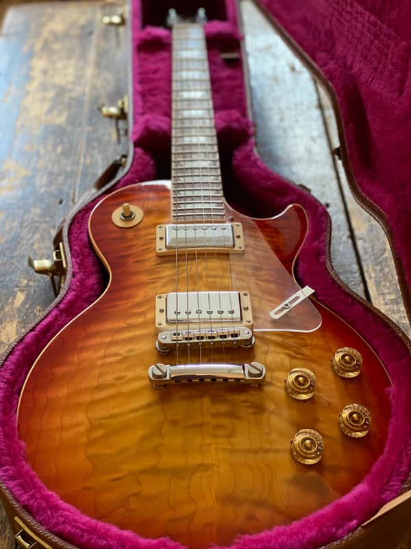 Gibson Les Paul Standard Hand-Selected & Bookmatched AAA Premium Quilted Heritage Sunburst 2014 OHSC imagen 1