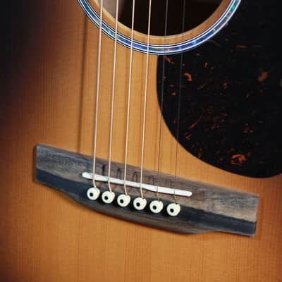 Martin OMC-10E Modern Burst Acoustic-Electric Guitar | Solid Sapele / Spruce Orchestra Model Cutaway image 19