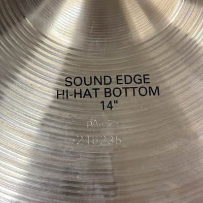 Paiste Alpha 14" Sound Edge Hi-Hats Pair Vintage Made in West Germany Bronze image 8