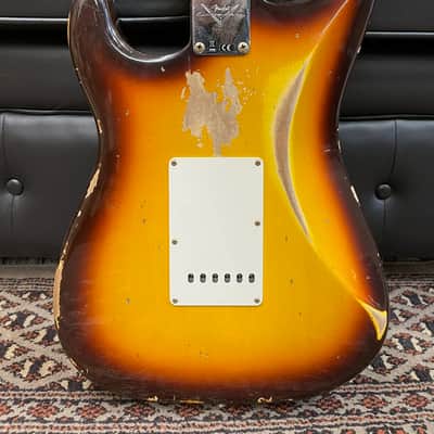 Fender Custom Shop 59 Stratocaster Heavy Relic RW Chocolate 3 Color Sumburst image 7