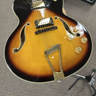 Tanglewood (No Label) Hollow-Body Archtop Electric Guitar Sunburst image 5