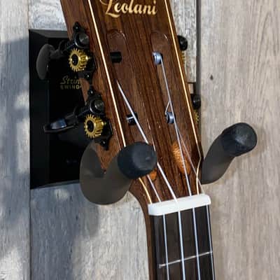 Leolani Tenor T1824 Slotted Headsock,  Solid Spruce Top, Exotic Black & White  Ebony Back & Sides image 8