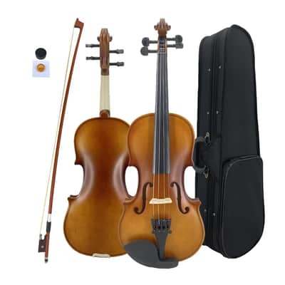 YoungMonic 1/2 Violin for Adults Violin Fiddle Set for Beginners with Shoulder Rest Bow Bridge Hard Case and Extra 4strings image 1