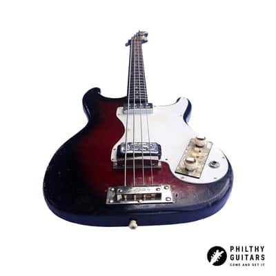 1965 Hofner 182 shortscale bass in Tocotronic Redburst (Vintage, Restored) image 10