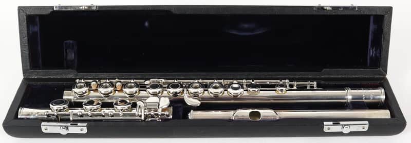 EF Dean Flutemakers 1895 Open-Hole Silver Flute w/ Case image 1