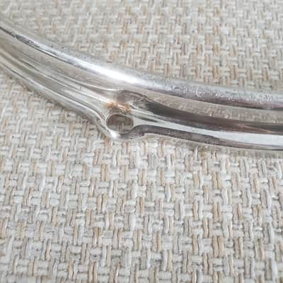 Slingerland 15" 8 Lug Nickel Over Brass Stick Saver Hoop 1950s-60s image 6