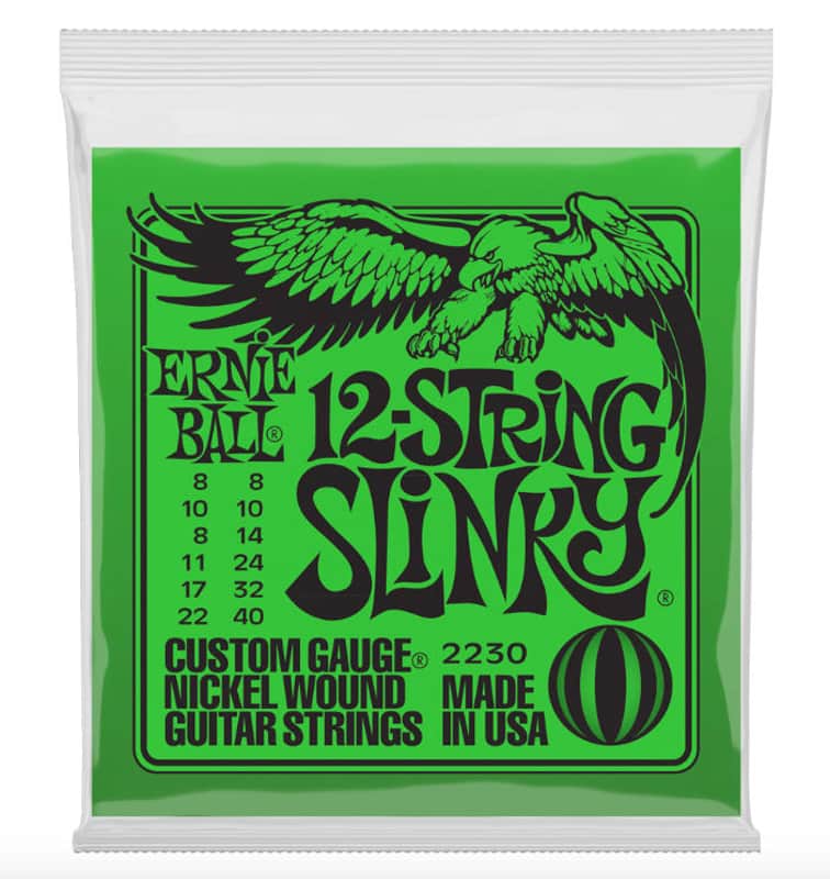 Ernie Ball Guitar Strings 12-String Slinky Electric 8-40 Nickel Wound 2230 image 1